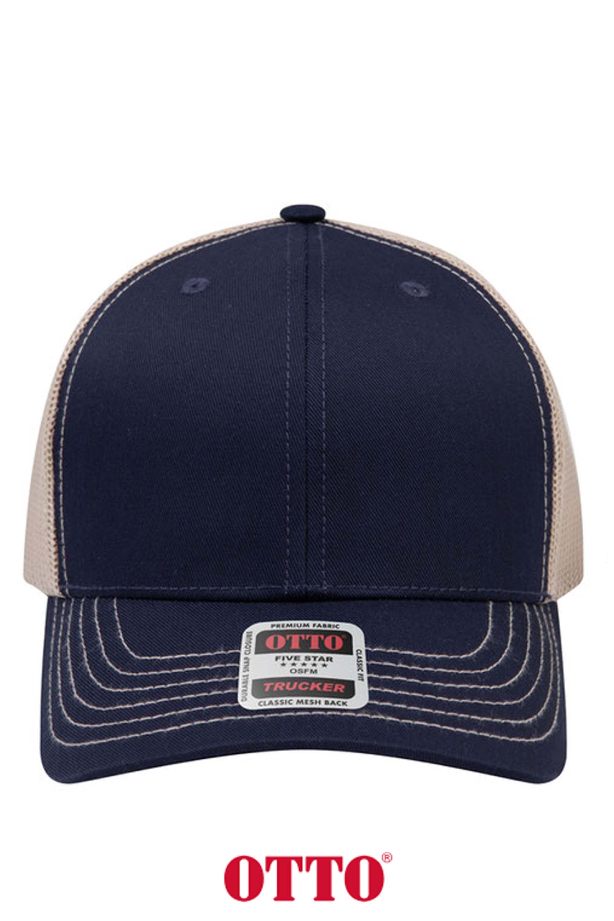 OTTO CAP® 6 Panel Mid Profile Mesh Back Trucker Hat