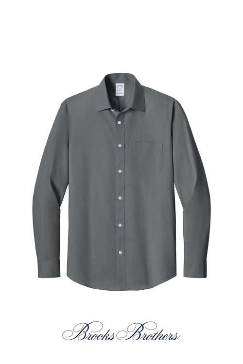 Brooks Brothers® Wrinkle-Free Stretch Pinpoint Spread Collar Shirt