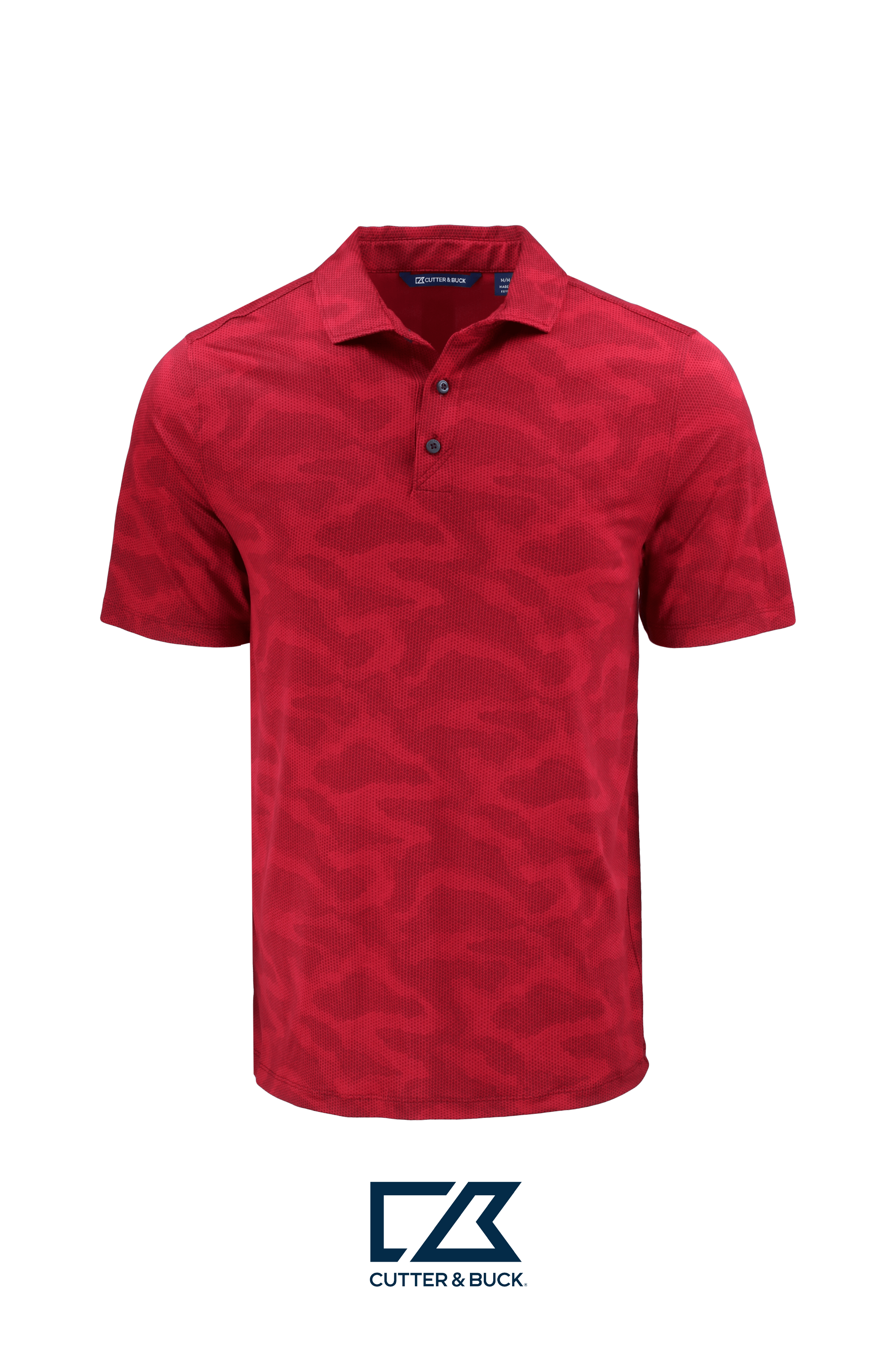 Cutter & Buck Coastline Recycled Double Peached Camo Print Mens Polo