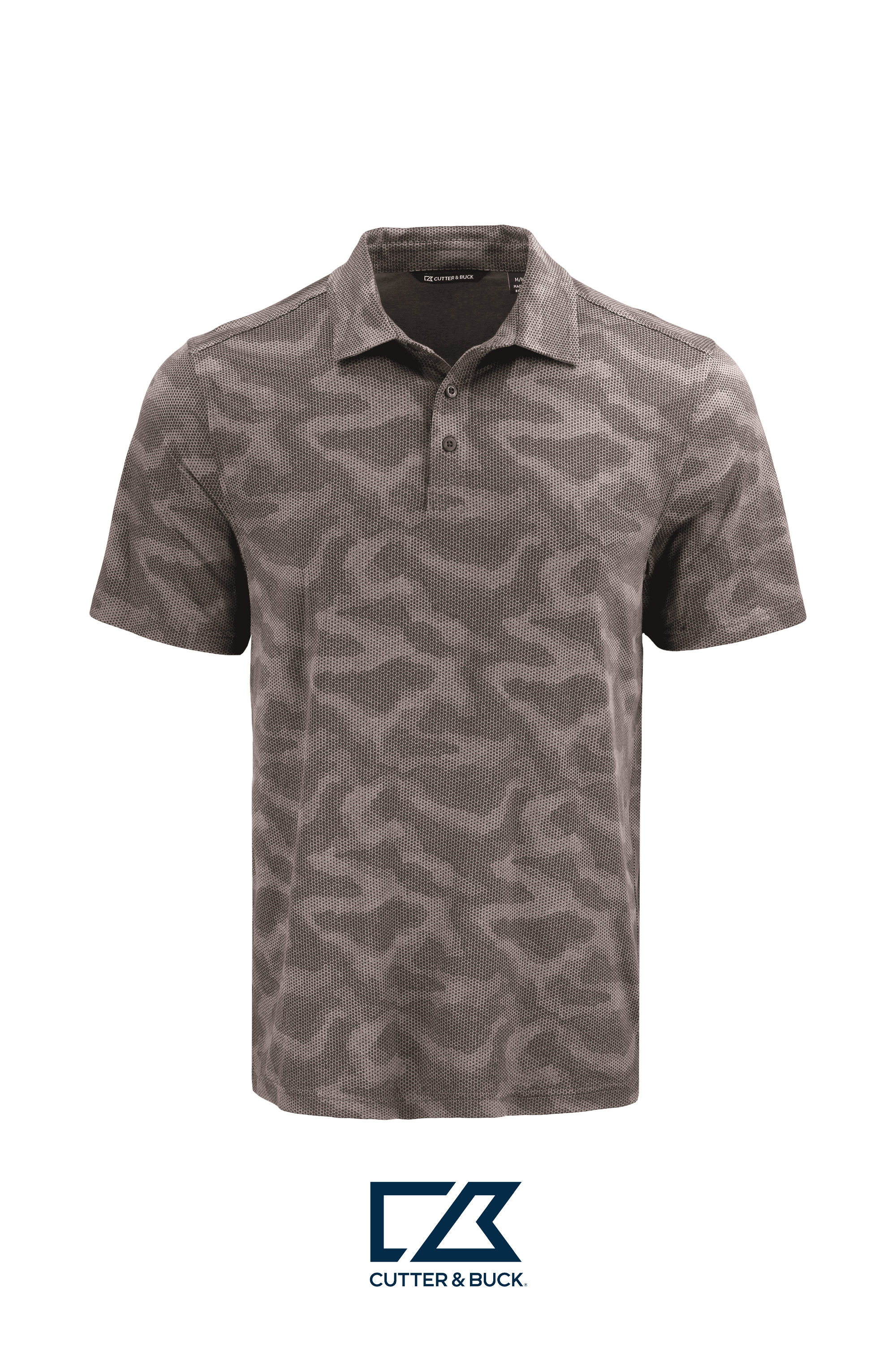 Cutter & Buck Coastline Recycled Double Peached Camo Print Mens Polo