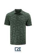 Cutter & Buck Coastline Recycled Double Peached Camo Print Mens Polo