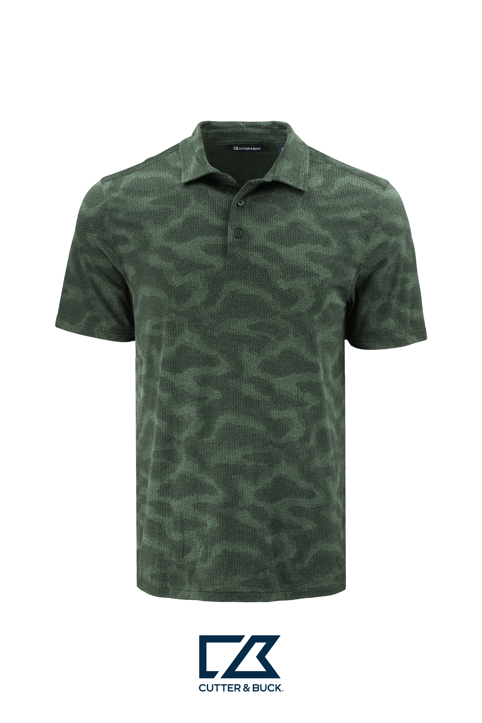 Cutter & Buck Coastline Recycled Double Peached Camo Print Mens Polo