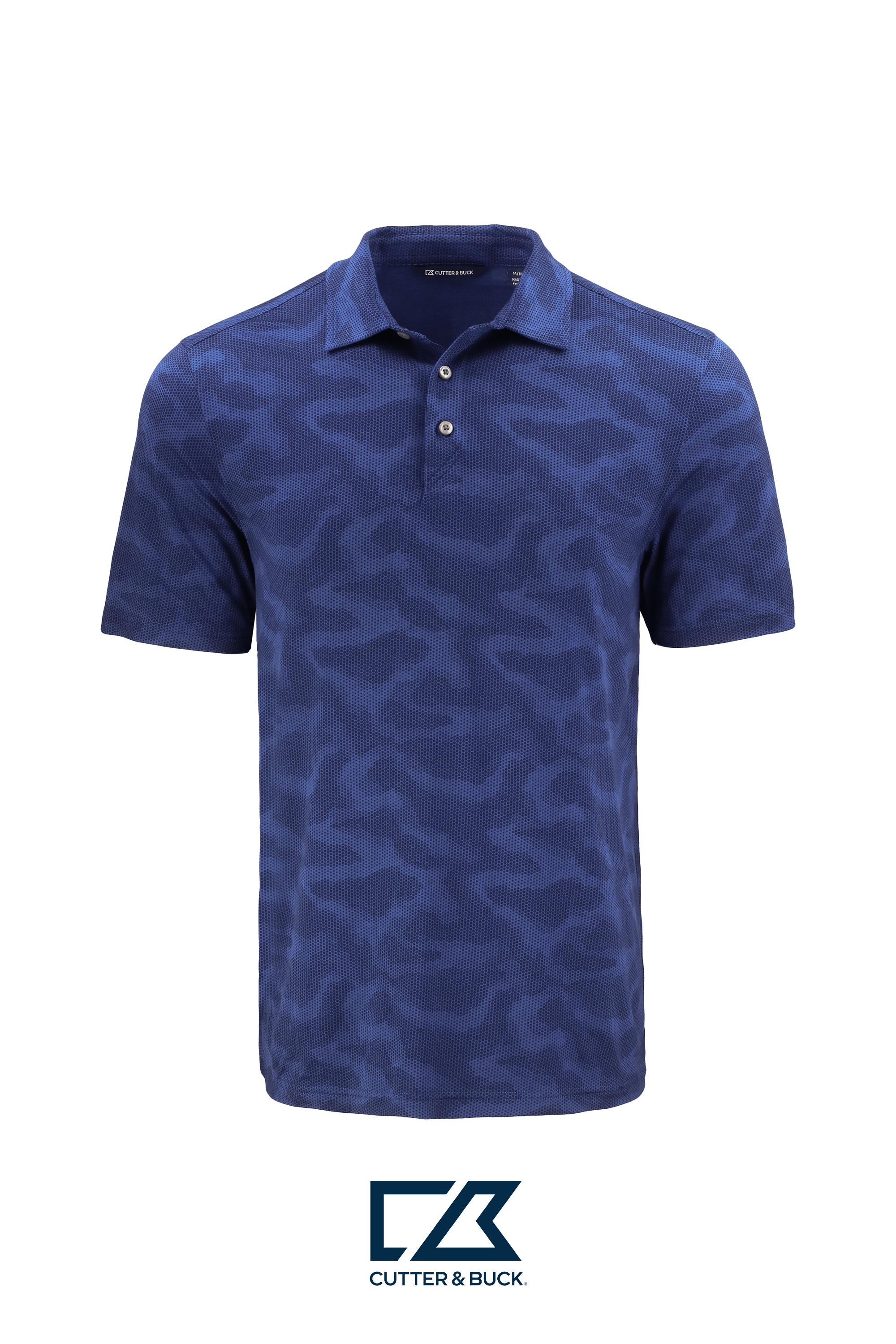 Cutter & Buck Coastline Recycled Double Peached Camo Print Mens Polo
