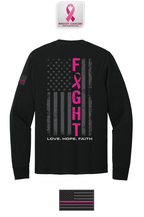 Perfect Blend® CVC Long Sleeve Tee Breast Cancer Awareness