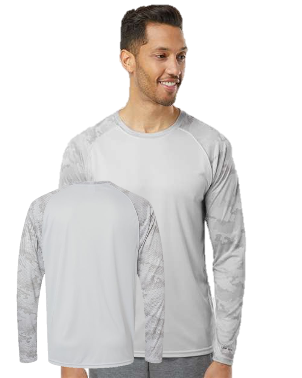 Cayman Performance Camo Colorblocked Long Sleeve T-Shirt