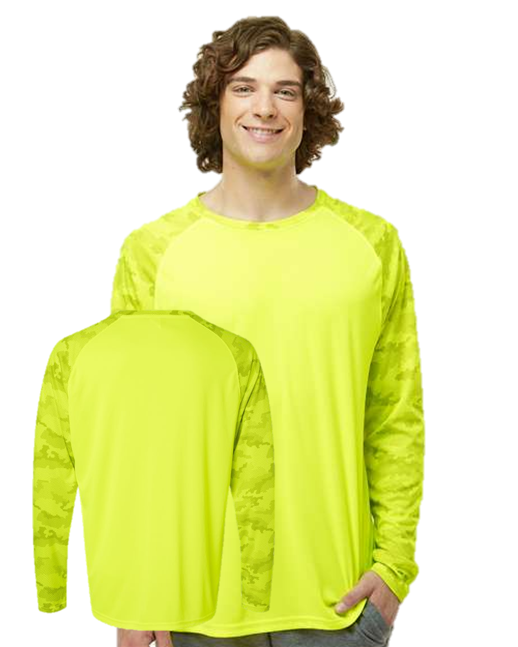 Cayman Performance Camo Colorblocked Long Sleeve T-Shirt