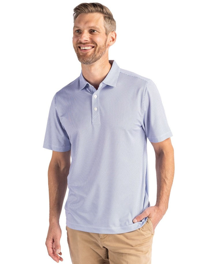 Cutter & Buck Pike Recycled Symmetry Print Mens Polo