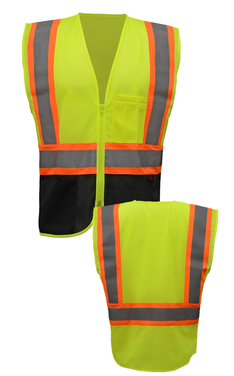 Class 2 Two Tone Vest w/ Black Bottom
