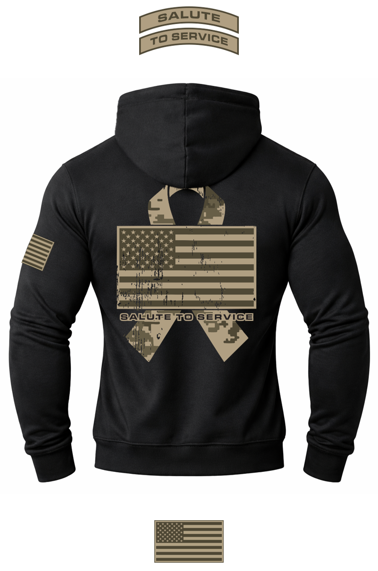 Port & Co™ Core Fleece Pullover Hooded Sweatshirt SALUTE TO SERVICE